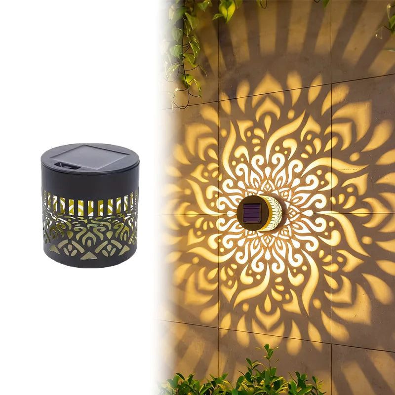 Solar Mandala Projector Wall Light