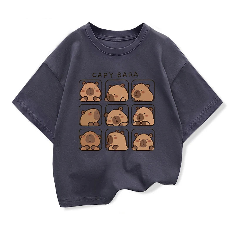Kids Capybara Sleeve T-shirt