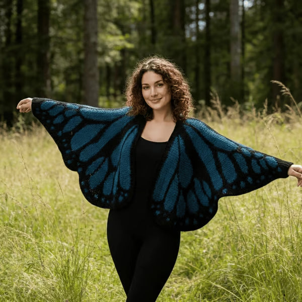 🦋Handmade Monarch Butterfly Cardigan