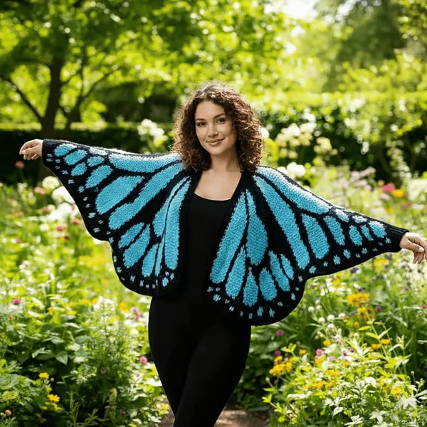 🦋Handmade Monarch Butterfly Cardigan