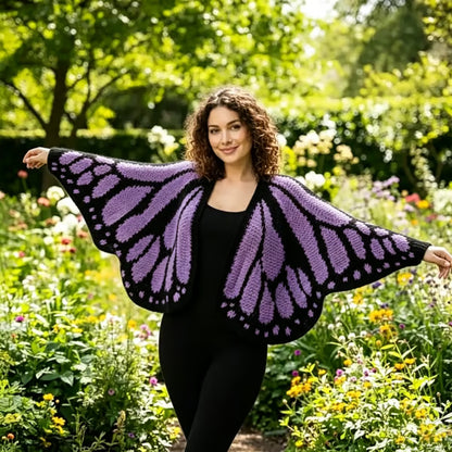 🦋Handmade Monarch Butterfly Cardigan