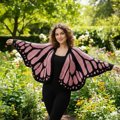 🦋Handmade Monarch Butterfly Cardigan