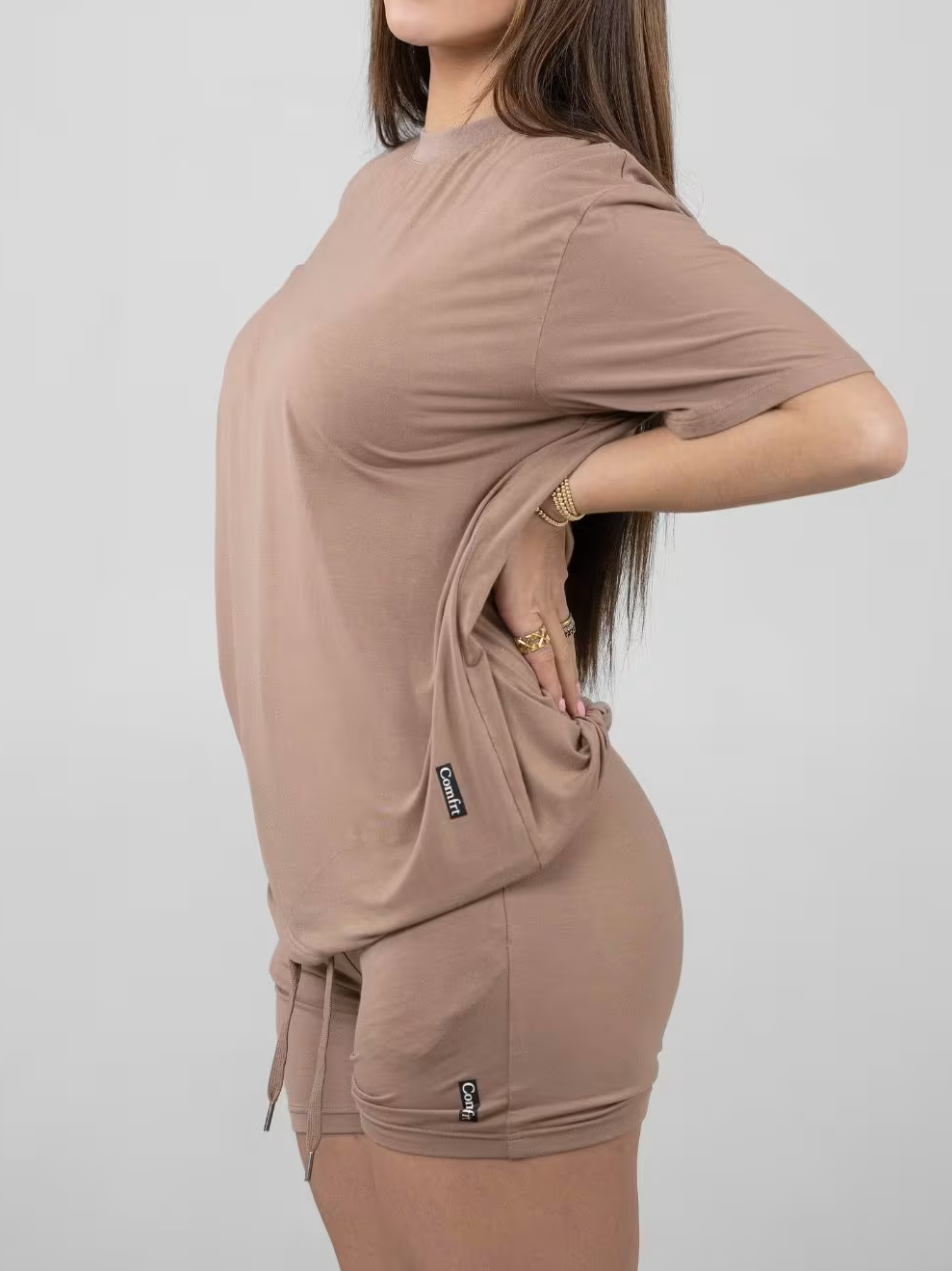 Short Sleeve Round Neck Women's 2 Piece Sets