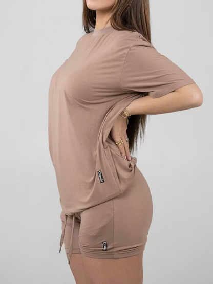 Short Sleeve Round Neck Women's 2 Piece Sets