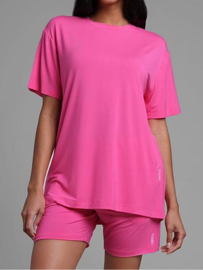 Short Sleeve Round Neck Women's 2 Piece Sets