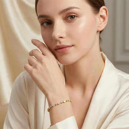 Marquise Moonlight Bracelet Tennis Bracelet Synthetic Moissanite Bracelet Jewelry S925 Chain