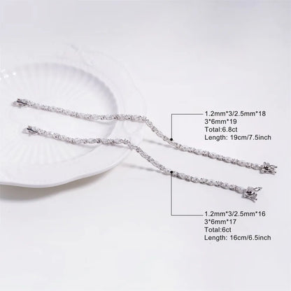Marquise Moonlight Bracelet Tennis Bracelet Synthetic Moissanite Bracelet Jewelry S925 Chain