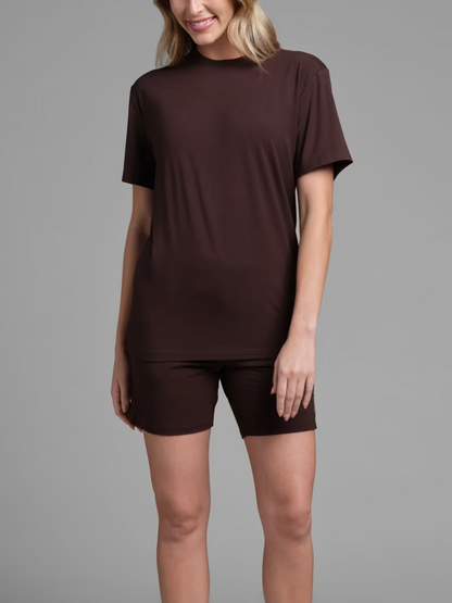 Short Sleeve Round Neck Women's 2 Piece Sets