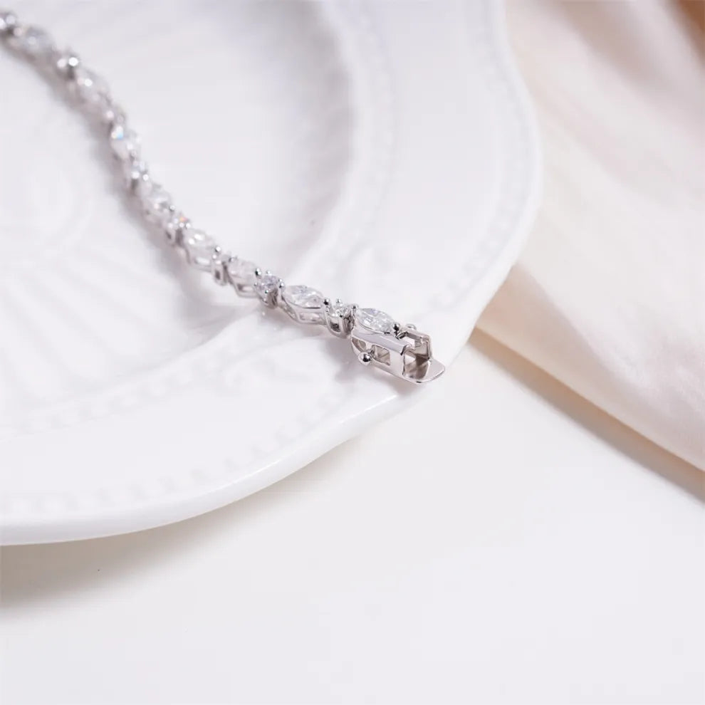 Marquise Moonlight Bracelet Tennis Bracelet Synthetic Moissanite Bracelet Jewelry S925 Chain