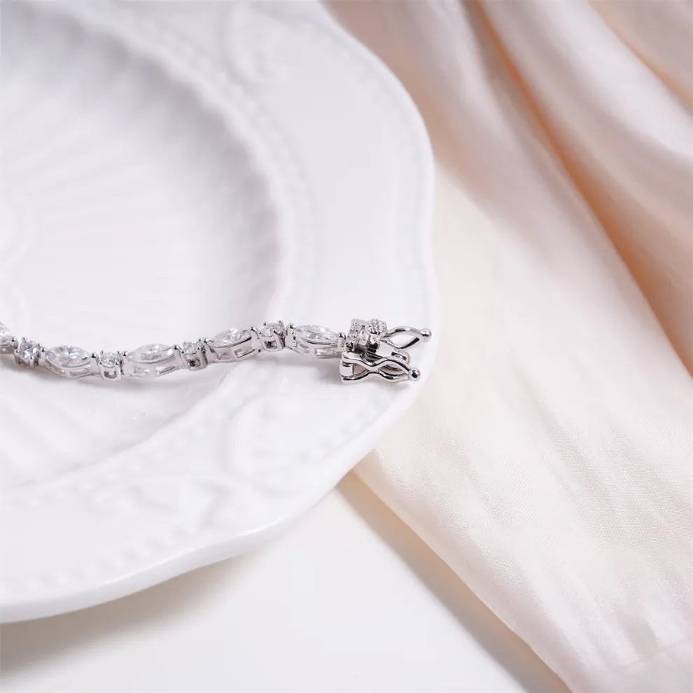 Marquise Moonlight Bracelet Tennis Bracelet Synthetic Moissanite Bracelet Jewelry S925 Chain
