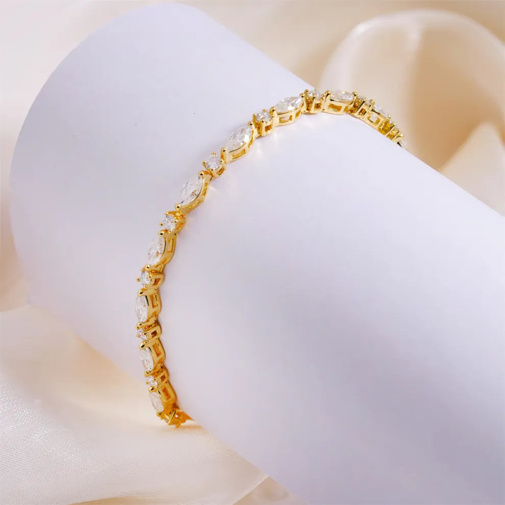 Marquise Moonlight Bracelet Tennis Bracelet Synthetic Moissanite Bracelet Jewelry S925 Chain