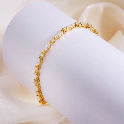 Marquise Moonlight Bracelet Tennis Bracelet Synthetic Moissanite Bracelet Jewelry S925 Chain