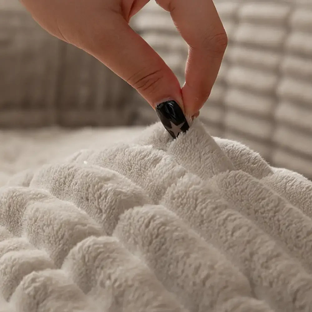 Waterproof One-Piece Cozy Flannel Sofa Protection Non-Slip Couch Cover