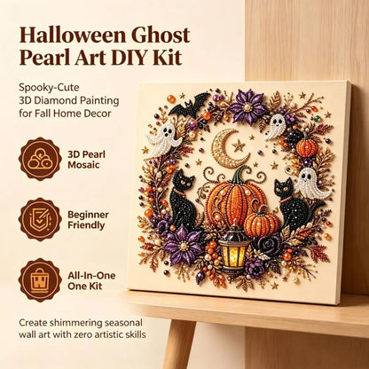 💥 Last Day 49% OFF – 👻✨ Halloween Pearl Art DIY Kit – Turn Tiny Pearls into Spooky-Cute Magic