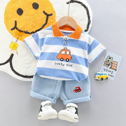 Baby boys Polo Shirt  2-Piece Set