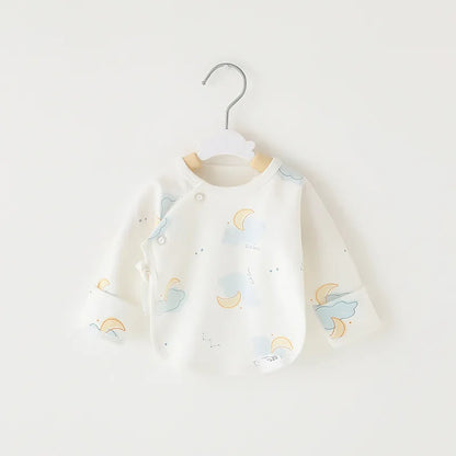 0-3Months Baby Cotton Sleeved Half Back T-Shirt