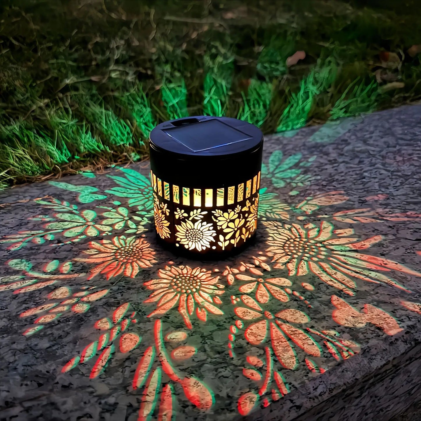 Solar Mandala Projector Wall Light