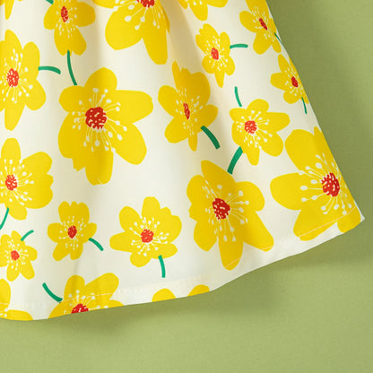 Baby Bow Flower Dress With Hat