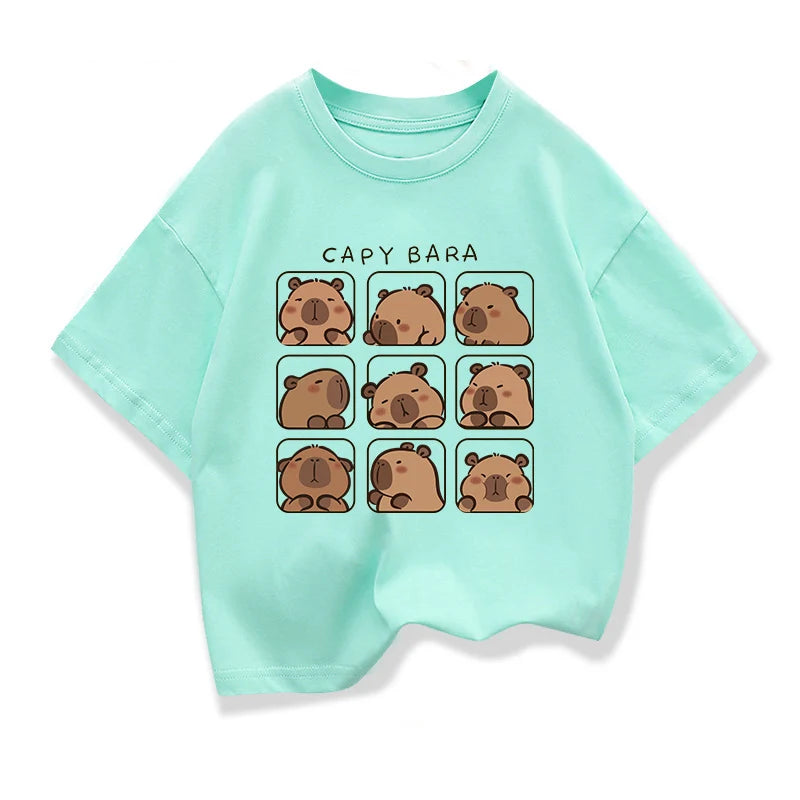 Kids Capybara Sleeve T-shirt
