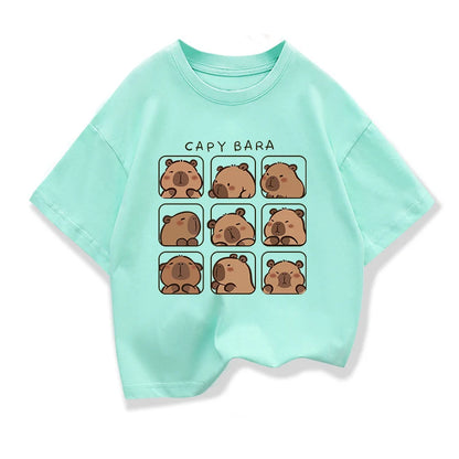 Kids Capybara Sleeve T-shirt