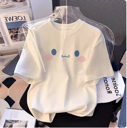 Summer 100% Cotton Sanrio Cinnamoroll T-shirt