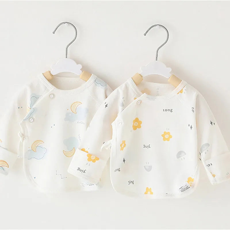 0-3Months Baby Cotton Sleeved Half Back T-Shirt