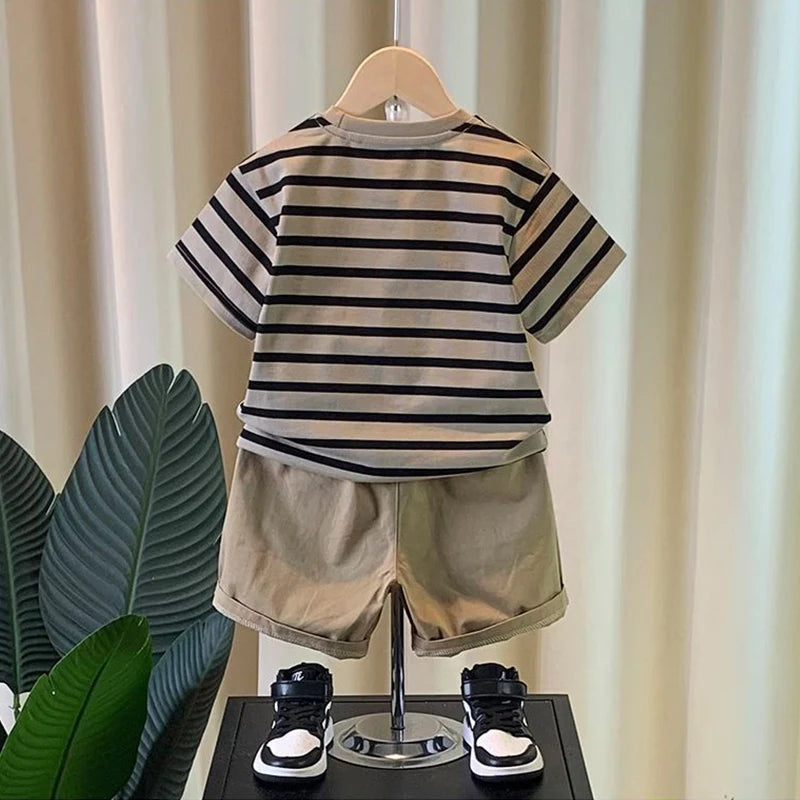 Kid Boys short sleeved shorts 2pcs set
