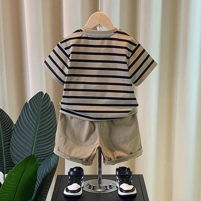 Kid Boys short sleeved shorts 2pcs set