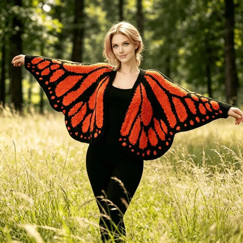 🦋Handmade Monarch Butterfly Cardigan