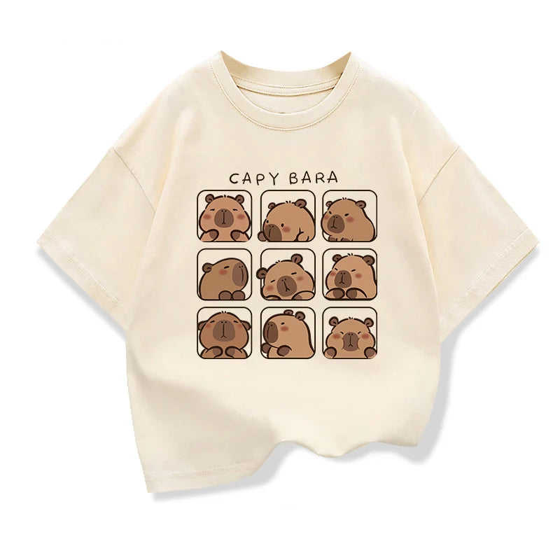 Kids Capybara Sleeve T-shirt