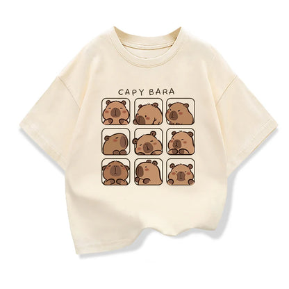 Kids Capybara Sleeve T-shirt