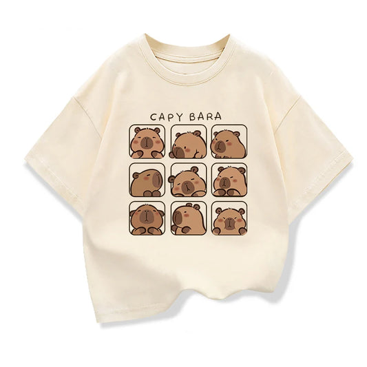 Kids Capybara Sleeve T-shirt