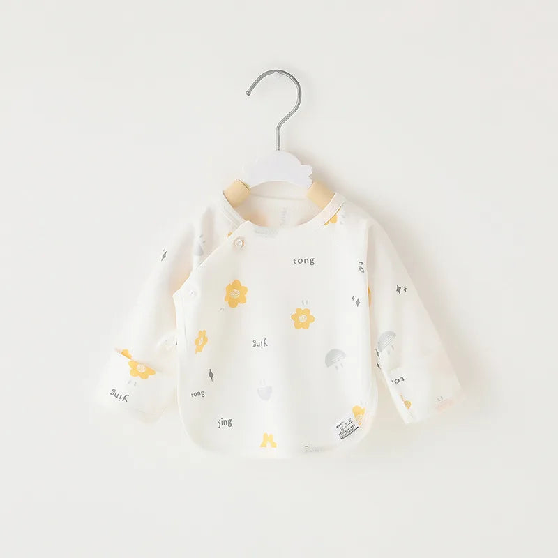 0-3Months Baby Cotton Sleeved Half Back T-Shirt