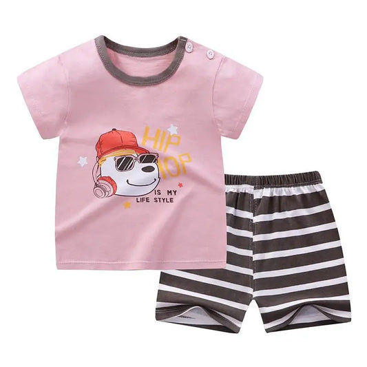 HipHop Is My Life Style T-shirt O-neck 2pcs Sets