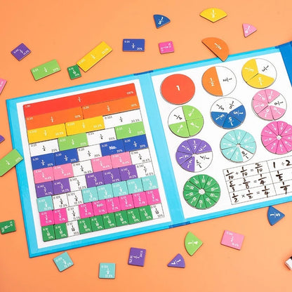 Montessori Magnetic Book Fraction Puzzle For Children