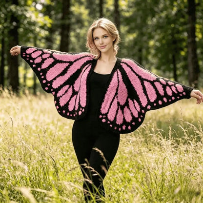 🦋Handmade Monarch Butterfly Cardigan
