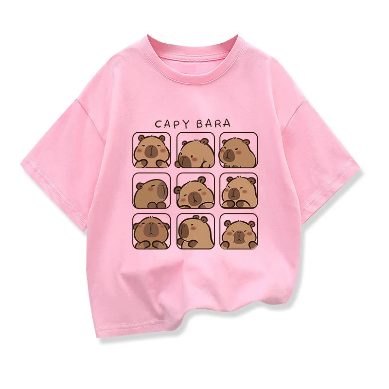 Kids Capybara Sleeve T-shirt