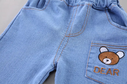 Kids Boys Cartoon Bear Cotton 2PCS Sets