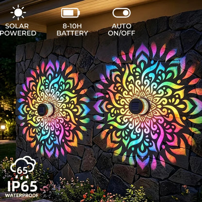 Solar Mandala Projector Wall Light