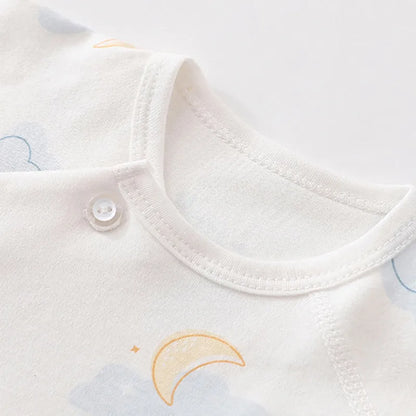 0-3Months Baby Cotton Sleeved Half Back T-Shirt