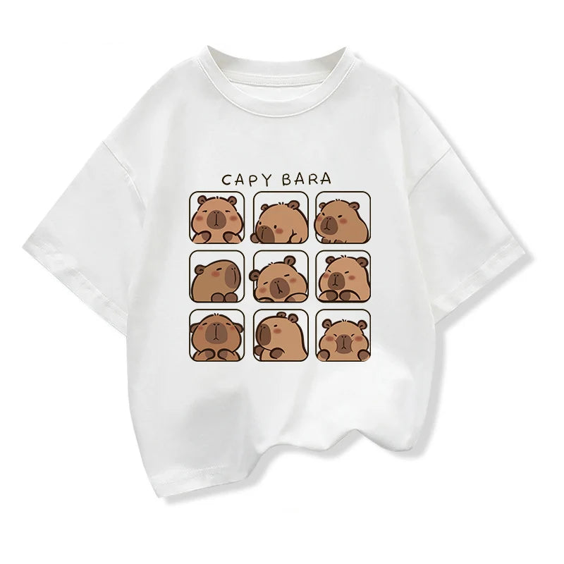 Kids Capybara Sleeve T-shirt