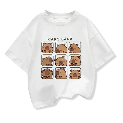 Kids Capybara Sleeve T-shirt