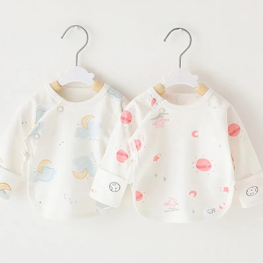 0-3Months Baby Cotton Sleeved Half Back T-Shirt