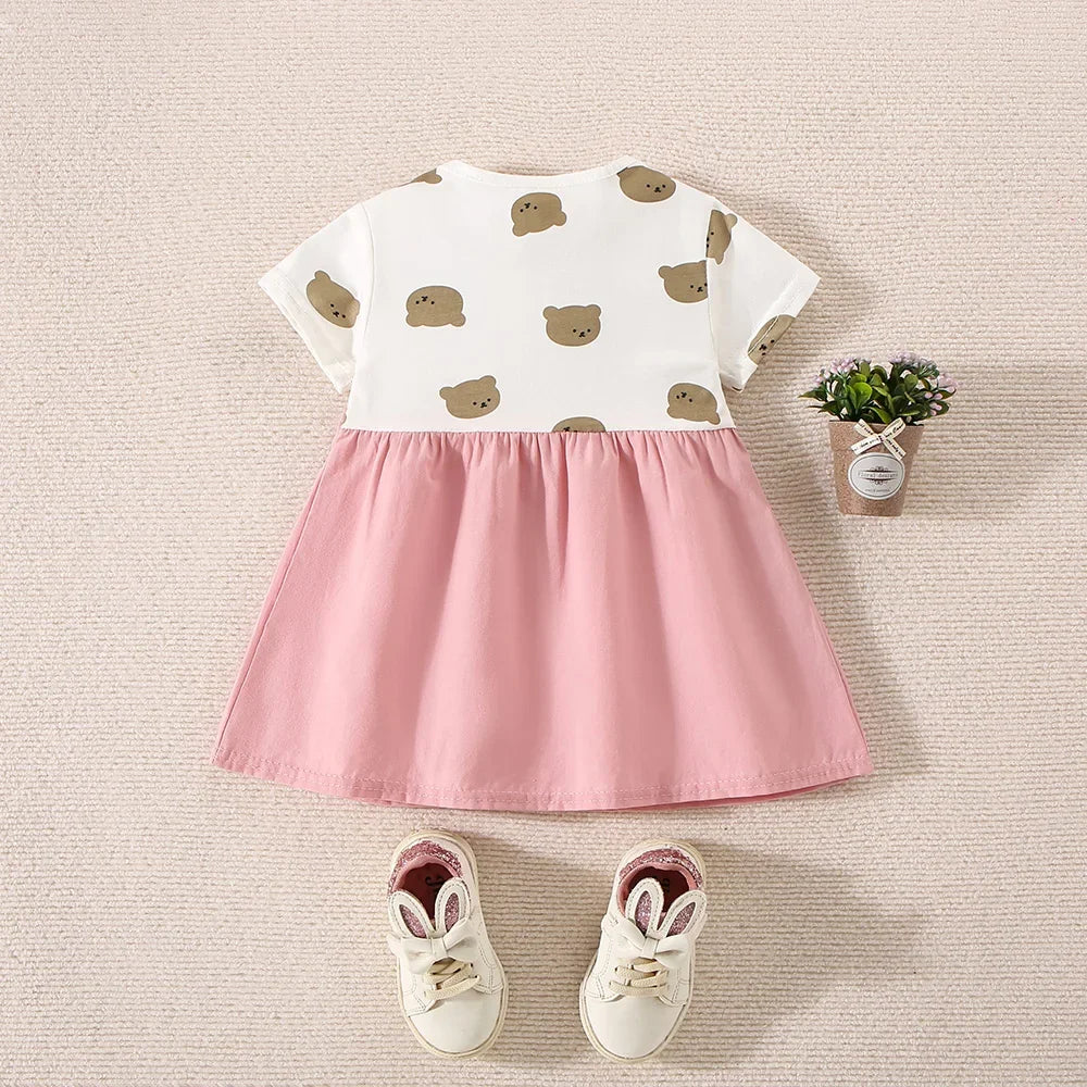 Baby Teddy Bear  Dress 2pcs Sets
