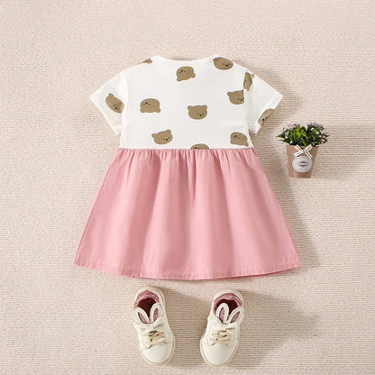 Baby Teddy Bear  Dress 2pcs Sets