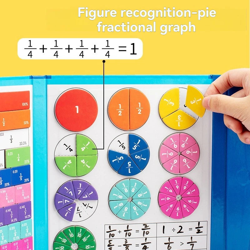 Montessori Magnetic Book Fraction Puzzle For Children