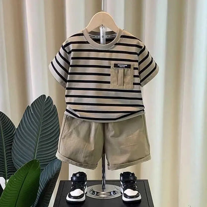 Kid Boys short sleeved shorts 2pcs set