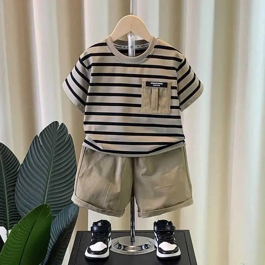 Kid Boys short sleeved shorts 2pcs set