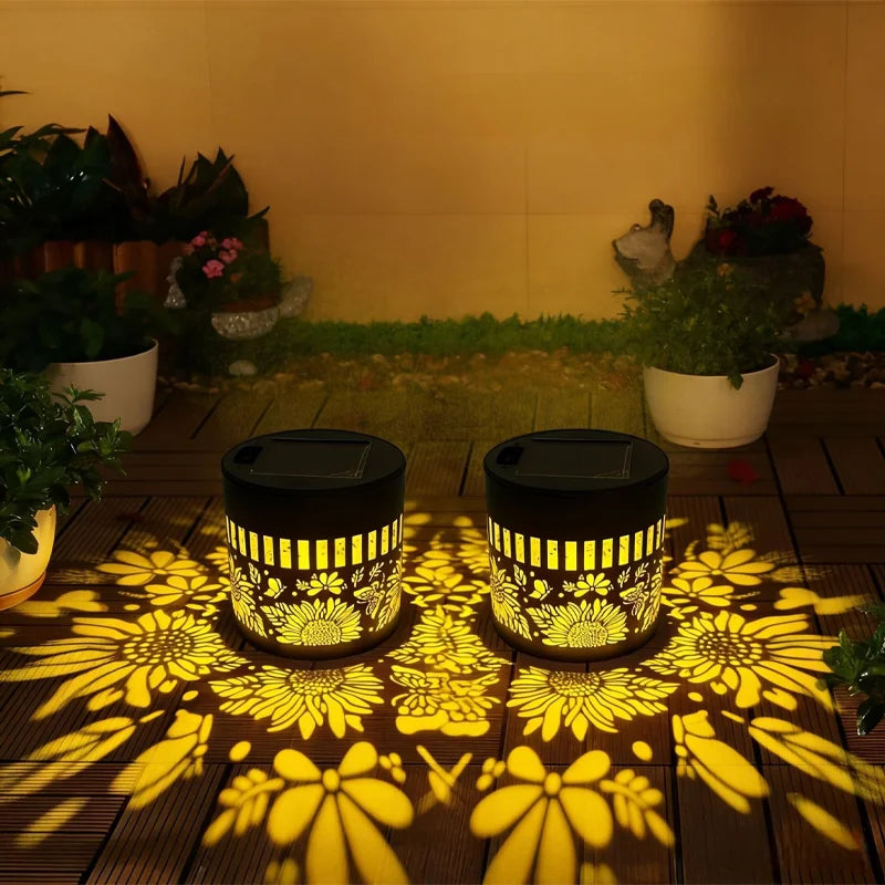 Solar Mandala Projector Wall Light