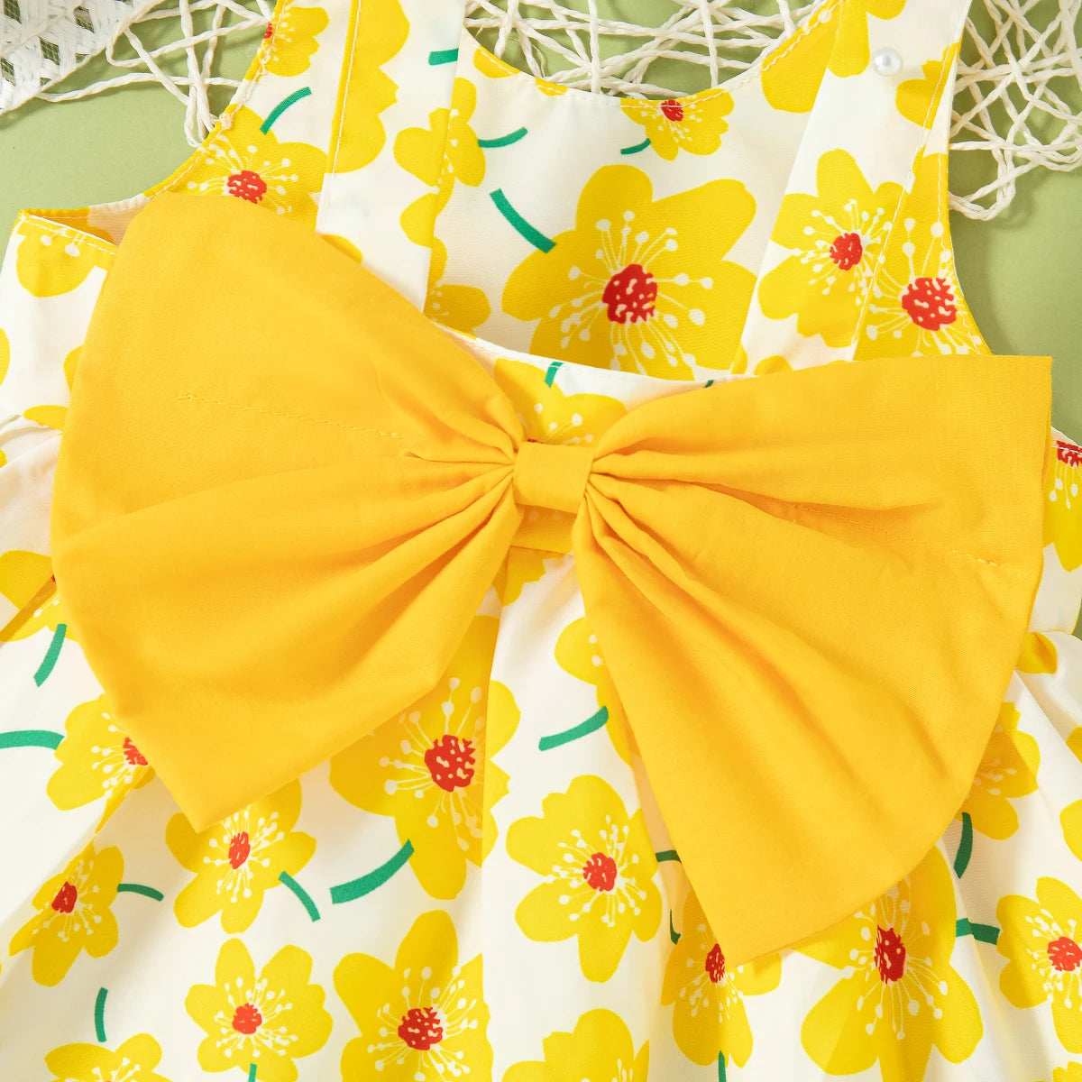 Baby Bow Flower Dress With Hat